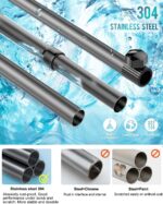 ADOVEL 4 Layer Corner Shower Caddy, Stainless Steel ​Constant Tension Pole Shower Organizer, Adjustable Corner Shower Shelf, Rustproof 3.3 to 9.8 ft - Image 4