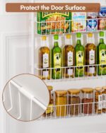 LAMU Over The Door Pantry Organizers and Storage, 8-Tier Hanging Spice Rack, Home & Kitchen Storage Shelves for Cabinet, Large Capacity Seasoning Organizer, Laundry Room Organization, White - Image 6