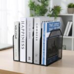 2 Pcs Vertical File Organizer for Desk - Metal Mesh Holder with 5 Compartments, File Folder Rack & Document Storage Stand - 9.3" x 8.5" x 7.9" - Image 5