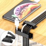 ELII 302PCS Cable Management Kit 4 Cable Sleeve,45Cable Clips,11Cable Holders,22 Roll Cable Organizer Straps and 200 Fastening Cable Ties,20 Cable Zip Tie Mounts Computer Under Desk (Black) - Image 7