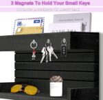 Key Holder for Wall - Stylish Wall Shelf with Hooks, 4 Rustic Key Hooks for Wooden Mail Organizer with Shelf, Perfect Entryway Storage for Keys, Letters & Small Items - Image 3