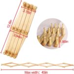 AMAPON Accordion Style Expandable Wall Wooden Coat Rack 13 Hooks (Pegs) Hang Hats Jackets Coffee Mug Purses Necklaces Towels Cap Leash Scarves Data Line Kitchenware - Image 4