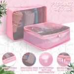 Silkfly 12 Pcs Packing Cubes for Suitcase Travel Luggage Bags Bulk Mesh Organizer Set for Hiking Camping Backpacking Clothes Accessories (Pink,XL, L, M Size) - Image 4