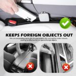 2PCS Car Seat Gap Filler Organizer,3 in 1 Car Seat Side Gap Filler with Hook for Avoiding Dropped Items,Universal No Drop Seats Guard for Filling Gaps 1.37-1.49 Inch Wide (Black) - Image 4