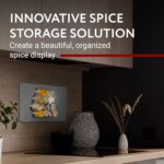 IMPRESA Hexagon Magnetic Spice Jars - Pack of 15-1.74 Oz Strong Magnetic Seasoning Containers - Space-Saving Honeycomb Spice Jars - Airtight Glass Storage Containers with Steel Lids - Image 5