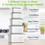 Fruit Storage Containers for Fridge - 5 Size Berry Containers for Fridge Keep Fresh with Colanders and Vent Handle Lids, Clear Vegetable Storage Containers for Refrigerator, Lettuce Keeper - Image 3