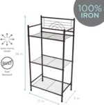 Bath Bliss 3 Tier Storage Shelf | Freestanding | Dimensions: 17.3"x 10.6"x 35.8 | Free Standing | Rust Resistant | Bathroom Storage | Easy to Assemble - Image 3