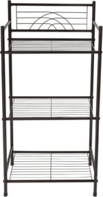Bath Bliss 3 Tier Storage Shelf | Freestanding | Dimensions: 17.3"x 10.6"x 35.8 | Free Standing | Rust Resistant | Bathroom Storage | Easy to Assemble - Image 5