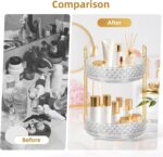360 Rotating Makeup Organizer for Vanity, 2Tier Adjustable Perfume Organizer for Dresser, Multi-Function Spinning Cosmetics Skincare Storage for Bedroom, Dresser, Countertop, Clear - Image 4