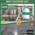 Clothing Hook Pole,51 Inch Closet Pole Reach with Hook Stainless Steel Sponge Handle Length Clothes Hook Pole Get Clothes From High Places Be Used Shutters Ceiling - Image 6