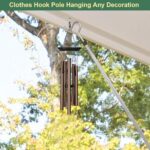 Clothing Hook Pole,51 Inch Closet Pole Reach with Hook Stainless Steel Sponge Handle Length Clothes Hook Pole Get Clothes From High Places Be Used Shutters Ceiling - Image 10