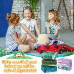 Paterr 7 Pcs Packing Cubes for Travel Kids Days of Week Compression Packing Cubes Colorful Luggage Organizers Suitcase Camp (Car) - Image 5