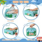 Paterr 7 Pcs Packing Cubes for Travel Kids Days of Week Compression Packing Cubes Colorful Luggage Organizers Suitcase Camp (Car) - Image 8