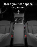 Car Seat Gap Filler, Seat Gap Organizer with Phone Holder, Car Seat Accessories, Car Organizer Fit Car SUV Truck-2PCS Black - Image 3