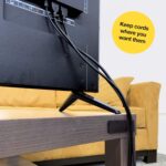 Cable Clams by Wrap-It Storage - 3" (24-Pack) Black - Cord Organizer for Appliances Strips with Adhesive for Office Organization and to Hide TV, Desk, or PC Cord Management - Image 5