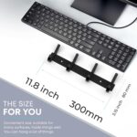 Matte Black Coat Rack Wall Mount – 12 Inch Stainless Steel Hook Rail with 4 Double Coat Hooks – Wall Mounted Entryway Organizer for Coats, Hats, Bags, Towels, Robes, Closet or Bathroom - Image 3