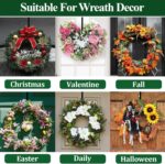 GP Life Wreath Hanger for Front Door, Adjustable from 15 to 25 Inches Hanger, 20 lbs Larger Door Upgrade Christmas Fall Wreaths Decorations Hook (Black) - Image 3