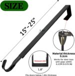 GP Life Wreath Hanger for Front Door, Adjustable from 15 to 25 Inches Hanger, 20 lbs Larger Door Upgrade Christmas Fall Wreaths Decorations Hook (Black) - Image 4