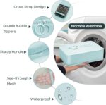 8 Set Travel Packing Organizers- Luggage Organizer for Suitcase Organization with Hanging Toiletry, Shoe & Laundry Bags, Packing Cubes for Travel Essentials, Cute Gifts for Women, Lake Blue - Image 4