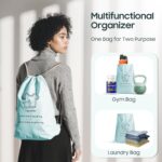 8 Set Travel Packing Organizers- Luggage Organizer for Suitcase Organization with Hanging Toiletry, Shoe & Laundry Bags, Packing Cubes for Travel Essentials, Cute Gifts for Women, Lake Blue - Image 6