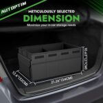 Car Trunk Organizer - 50L Collapsible Car Organizer with Non Slip Bottom for Groceries, Trunk Storage with Base Panel for SUV Sedan Van, 2 Compartments (Black, Small) - Image 3