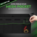 Car Trunk Organizer - 50L Collapsible Car Organizer with Non Slip Bottom for Groceries, Trunk Storage with Base Panel for SUV Sedan Van, 2 Compartments (Black, Small) - Image 5