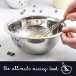 WHYSKO Meal Prep Stainless Steel Mixing Bowl (5-Piece Set) Home, Refrigerator, and Kitchen Food Storage Organizers | Ecofriendly, Heavy Duty, No Lids - Image 5