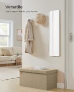 SONGMICS Mazie Collection - 30 Inches Storage Ottoman, Foldable Storage Bench with Flipping Lid, 660 lb Load Capacity, for Entryway, Living Room, Bedroom, Camel Brown ULSF046K01 - Image 3