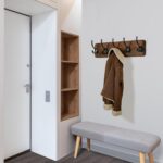 WEBI Coat Rack Wall Mount,Coat Hooks Wall Mounted,16" Hole to Hole,Coat Hanger Wall,Hook Rack Rail,5 Hooks for Hanging Jacket,Clothes,Hats,Rustic Brown - Image 5