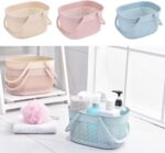rejomiik Portable Shower Caddy Basket, Plastic Organizer Storage Tote with Handles Toiletry Bag Bin Box for Bathroom, College Dorm Room Essentials, Kitchen, Camp, Gym, Blue - Image 5