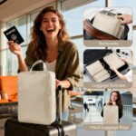 Compression Travel Cubes Set 4,Space-Saving & Stylish Minimalist Design Lightweight,Traval organizer bags for luggage,Packing Cubes for Travel(Beige) - Image 4