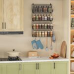 X-cosrack Upgraded Spice Rack Organizer - Wall Mounted Large 4-Tier Stackable Spice Storage with 5 Hooks, Holds 80 Jars, for Kitchen Pantry Organization (Patent:D909138S) - Image 6