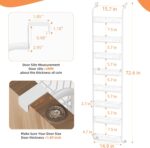 TIMEBAL 8 Tier Over the Door Pantry Organizer, and Storage Rack with 8 Full Baskets, Metal Hanging & Wall Mounted Kitchen Storage Spice Rack, Bathroom Over Door Organizer-White - Image 5