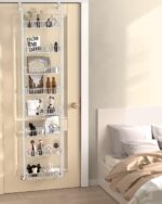 TIMEBAL 8 Tier Over the Door Pantry Organizer, and Storage Rack with 8 Full Baskets, Metal Hanging & Wall Mounted Kitchen Storage Spice Rack, Bathroom Over Door Organizer-White - Image 7