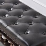 Shoe Storage Bench with Cushion, Entry Bench with Storage Solid Wood Shoe Bench Ideal for Entryway Living Room and Corridor (Walnut 39.4'') - Image 5