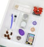 Simple Houseware Clear Drawer Organizer for Office Bin Desk Storage, Assorted Size, 6 Packs - Image 4