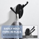 Angle Simple Folding Towel Hook Matte Black, Metal Swivel Robe Hook, Bathroom Towel Holder, Clothes Coat Holder for RV Home Storage, Wall Mount - Image 5