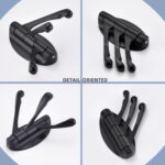 Angle Simple Folding Towel Hook Matte Black, Metal Swivel Robe Hook, Bathroom Towel Holder, Clothes Coat Holder for RV Home Storage, Wall Mount - Image 9