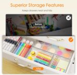 Criusia Drawer Organizer, 10 Pack Large Clear Plastic Set, 3 Size Versatile Bathroom and Vanity Organizer Trays, Storage Bins for Makeup, Bedroom, Kitchen Utensils - Image 7