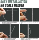 20pcs Super Hook Picture Hangers and Office Pack, Drywall Hooks for Hanging Pictures, Wall Hooks, Picture Hangers, Picture Hanging Kit，Hang Art, Clock, Shelves, Mirrors - Image 5