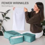 Aerotrunk Compression Packing Cubes for Travel - Luggage Organizer Bags - Double Zipper Packing Cubes for Suitcases (6-Pack, Teal) - Image 4