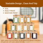 SLifeJars-Spice Jars with Label, 7.5 oz 20pcs Spice Containers Glass Jars with Bamboo Lids, Seasoning Containers Bottles,Airtight Empty Spice Jars for Spice Rack, Drawer,Cabinet,Pantry - Image 5