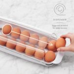 YouCopia FridgeView Rolling Egg Holder, BPA-Free Stackable Eggs Organizer with Removable Tray for Refrigerator Storage - Image 3