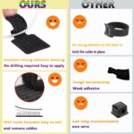 48Pcs Upgraded Under Desk Cable Ties - Self Adhesive Sticky Back Hook and Loop Straps, Wire Cord Management Organizers for Home Office - Image 4