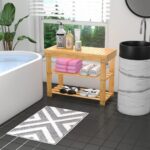 Zhuoyue Bamboo Shoe Rack Wood Bench with Storage Shelf for Entryway Small Space Organizer Indoor Outdoor Use - Image 6