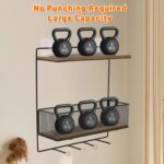 Key Holder Wall Mount, Self Adhesive Wall Organizer Key and Mail Holder Includes 4 Key Hooks, Mail Organizer Tray, Wooden Shelf for Entryway, Hallway, Kitchen, Living Room, Office - Image 9