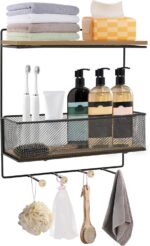 Key Holder Wall Mount, Self Adhesive Wall Organizer Key and Mail Holder Includes 4 Key Hooks, Mail Organizer Tray, Wooden Shelf for Entryway, Hallway, Kitchen, Living Room, Office - Image 10