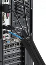 4 Pack Cable Management Sleeves Flexible Cord Management Wire Wrap Covers Black - Image 7