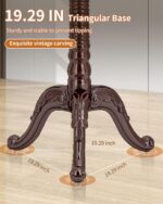Wooden Coat Rack Stand, Solid Wood Freestanding Coat Rack, Vintage Coat Racks with 14 Hooks & Triangle Base, Standing Coat Hanger Jacket Tree Stand for Office, Entryway, Hallway - Image 4