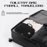 Goloni Hanging Toiletry Bag with Hook, Large Makeup Bag Travel Organizer, Water-Resistant Hanging Cosmetic Bag with 10 Compartments for Women & Men,Black - Image 7